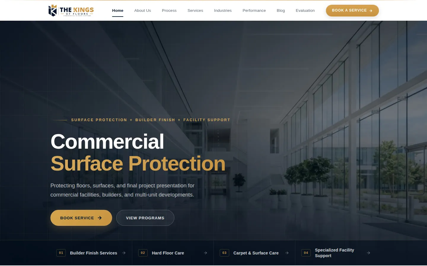 Sitio web de The Kings of Floors desarrollado por Carocas Digital